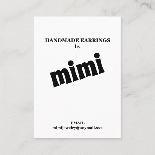 ひまわり耳飾り名刺 名刺 (裏面)