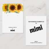 ひまわり耳飾り名刺 名刺 (正面/裏面)