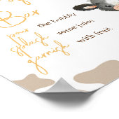 ひまわり聖い牛の赤ちゃんシャワー母オサバー ポスター (角)