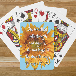 ひまわり聖書の韻文箴言31:25 カスタム トランプ