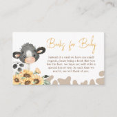 ひまわり聖牛の赤ちゃんシャワーベビー エンクロージャーカード (正面)