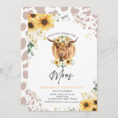 ひまわり聖牛ハイランドカウバースデーパーティー 招待状 (正面/裏面)