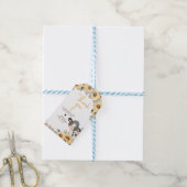 ひまわり聖牛ベビーシャワーメッセージカード ギフトタグ (より糸付き)