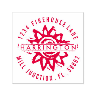 ひまわり自己インク差出人住所スタンプ セルフインキングスタンプ