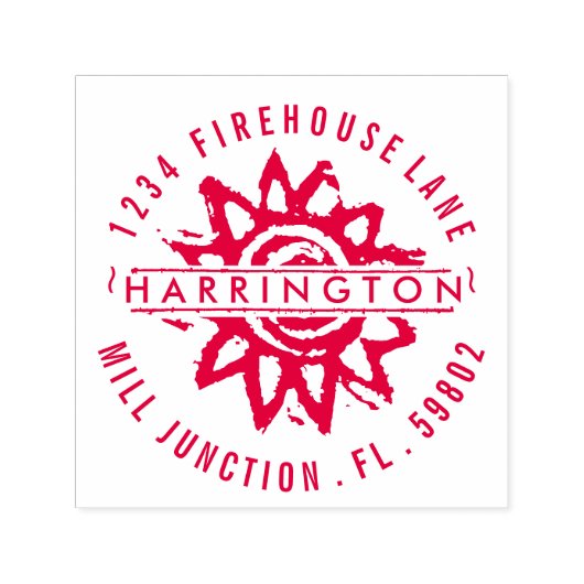 ひまわり自己インク差出人住所スタンプ セルフインキングスタンプ (デザイン)