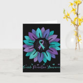 ひまわり自殺防止認識度月 カード (黄色い花)