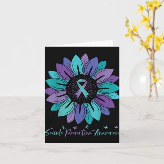 ひまわり自殺防止認識度月 カード (黄色い花)