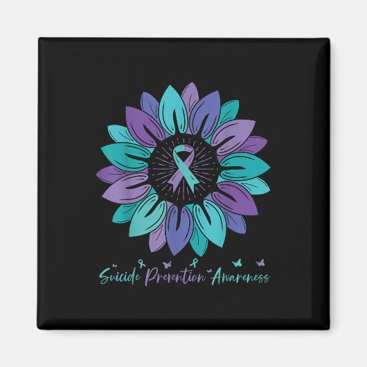 ひまわり自殺防止認識度月 マグネット (正面)