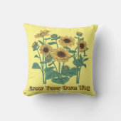 ひまわり自身で育てる クッション (正面)
