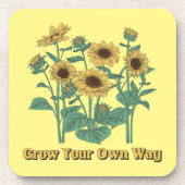 ひまわり自身で育てる コースター (正面)