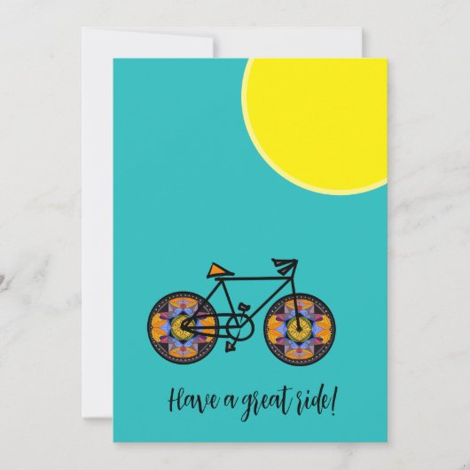 ひまわり自転車のグリーティングカード シーズンカード (正面)