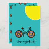 ひまわり自転車のグリーティングカード シーズンカード (正面/裏面)