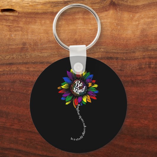 ひまわり自閉症の意識は親切なパズルママSupp キーホルダー (裏面)