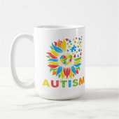 ひまわり自閉症啓発デイラブパズルリボン コーヒーマグカップ (左)