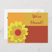 ひまわり色ブロックのアドレスの変更 案内ポストカード (正面/裏面)