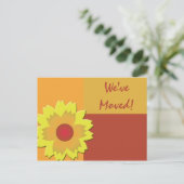 ひまわり色ブロックのアドレスの変更 案内ポストカード (スタンド正面)