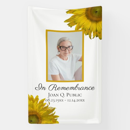 ひまわり花お祝い生葬 横断幕 (縦)