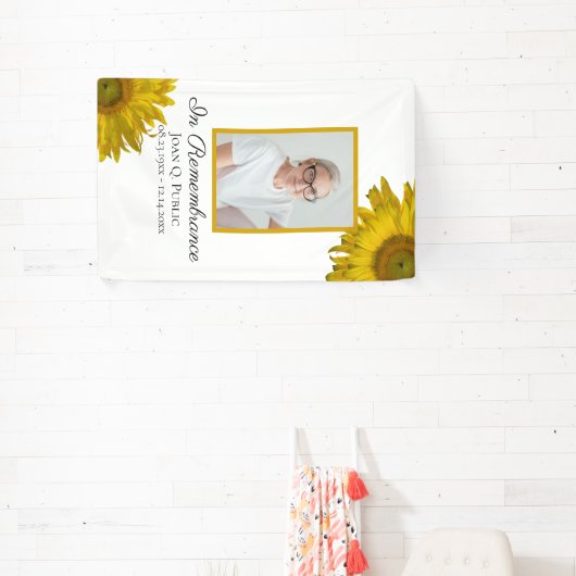 ひまわり花お祝い生葬 横断幕 (インサイチュ)