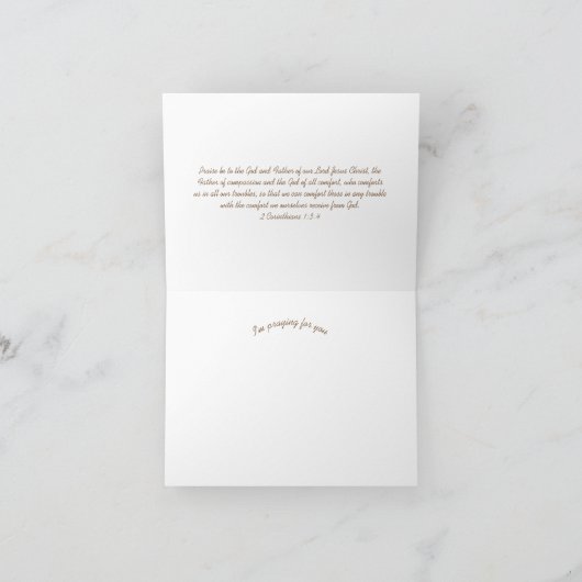 ひまわり花とBarnwoodのマイ祈りの言葉ノートカード カード (内部)