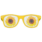 ひまわり花のみ+あなたのテキスト&アイディア レトロサングラス (正面)