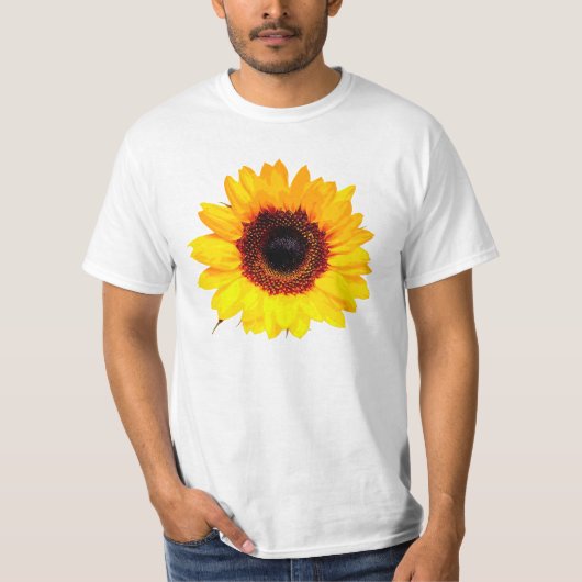 ひまわり花のみ+あなたのテキスト&アイディア Tシャツ (正面)
