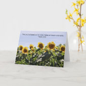 ひまわり花の列聖なる書物、 経典カード詩篇115:15 カード (黄色い花)