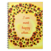 ひまわり花の花輪が一番うれしい ノートブック (正面)