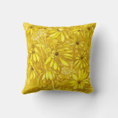ひまわり花ひまわり花ゴールデンイエローフローラ クッション (裏面)