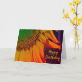 ひまわり花びらカラーカスタマイズ可能な誕生日カード カード (黄色い花)