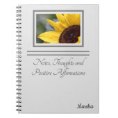 ひまわり花びら露6.5x8.75を閉じる ノートブック (正面)