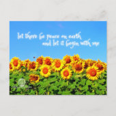 ひまわり花ウクライナ平和 ポストカード (正面)