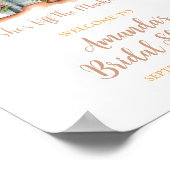 ひまわり花オフザマーケットブライダルシャワーへようこそ ポスター (角)