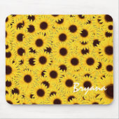 ひまわり花カントリーフローラコンピュータマウスパッド マウスパッド (正面)