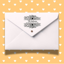 ひまわり花スプリットモノグラムテーマ ラバースタンプ