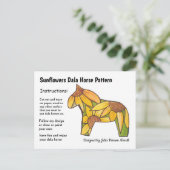 ひまわり花ダラホースパターンへ共有 シーズンポストカード (スタンド正面)