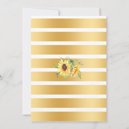 ひまわり花バブルとブリーズ誕生日 招待状 (裏面)