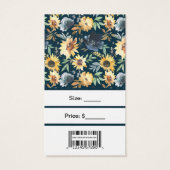 ひまわり花バーコード価格ラベル (裏面)