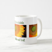 ひまわり花パーソナライズされた撮影 コーヒーマグカップ (正面右)