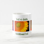 ひまわり花パーソナライズされた撮影 コーヒーマグカップ (中央)