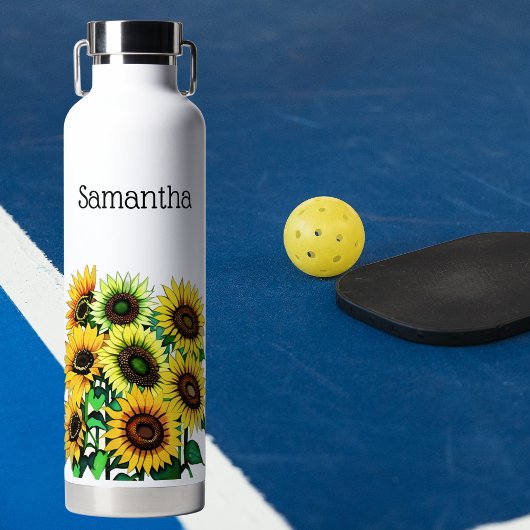 ひまわり花モノグラム ウォーターボトル