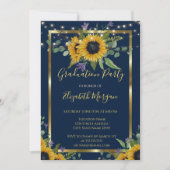 ひまわり花ライトウッド卒業パーティー 招待状 (正面)