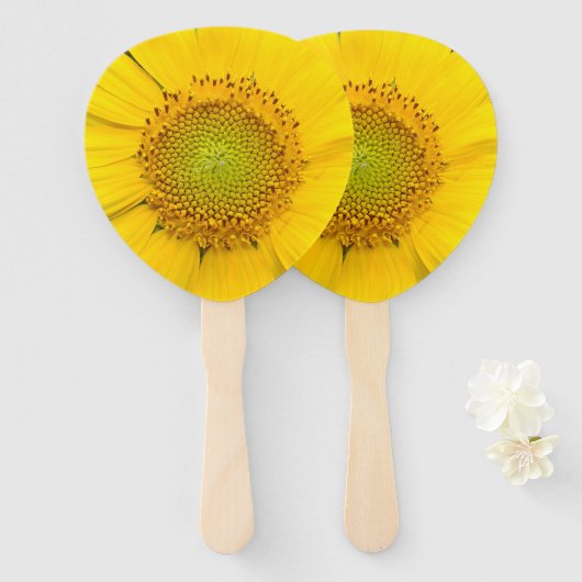 ひまわり花写真手扇 ハンドファン (正面&裏面)
