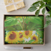 ひまわり花国イエローグリーンフローラデコページ 薄葉紙 (ギフト)