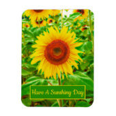 ひまわり花国イエローグリーンブライトフローラ マグネット (縦)