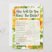 ひまわり花嫁の試合をあなたがどれくらい知っているか 招待状 (正面)