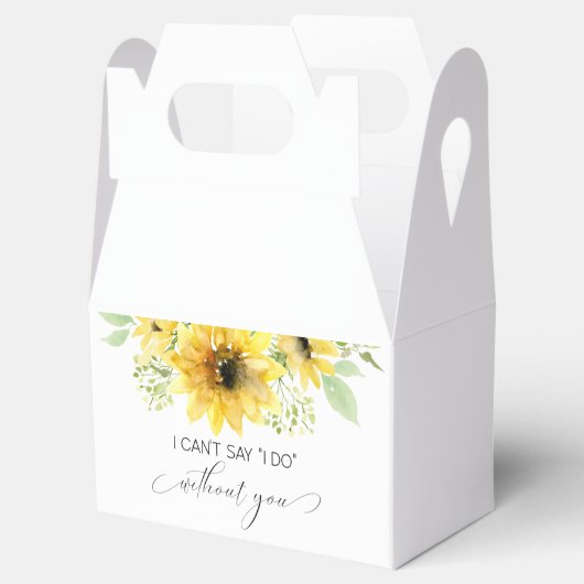 ひまわり花嫁メイド提案ギフトボックス フェイバーボックス (オープン)