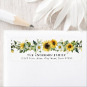 ひまわり花差出人住所ラベル ラベル (インサイチュ)