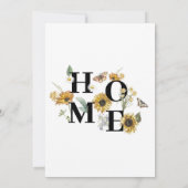 ひまわり花引っ越し祝いパーティー春グリーンパーティー 招待状 (裏面)