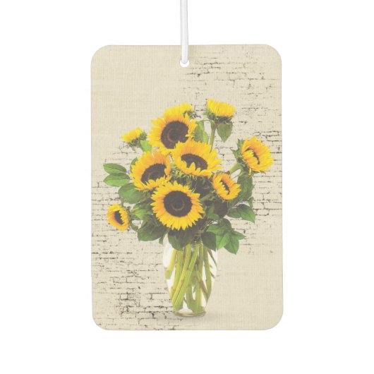 ひまわり花束オンブリック カーエアーフレッシュナー (正面)
