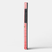 ひまわり花束オン赤いギンガムケースメイトiPhone Case-Mate iPhoneケース (裏面 / 左)